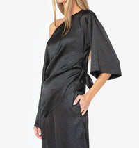 JBQ Cataleya Top in black - women's blouse - detail view