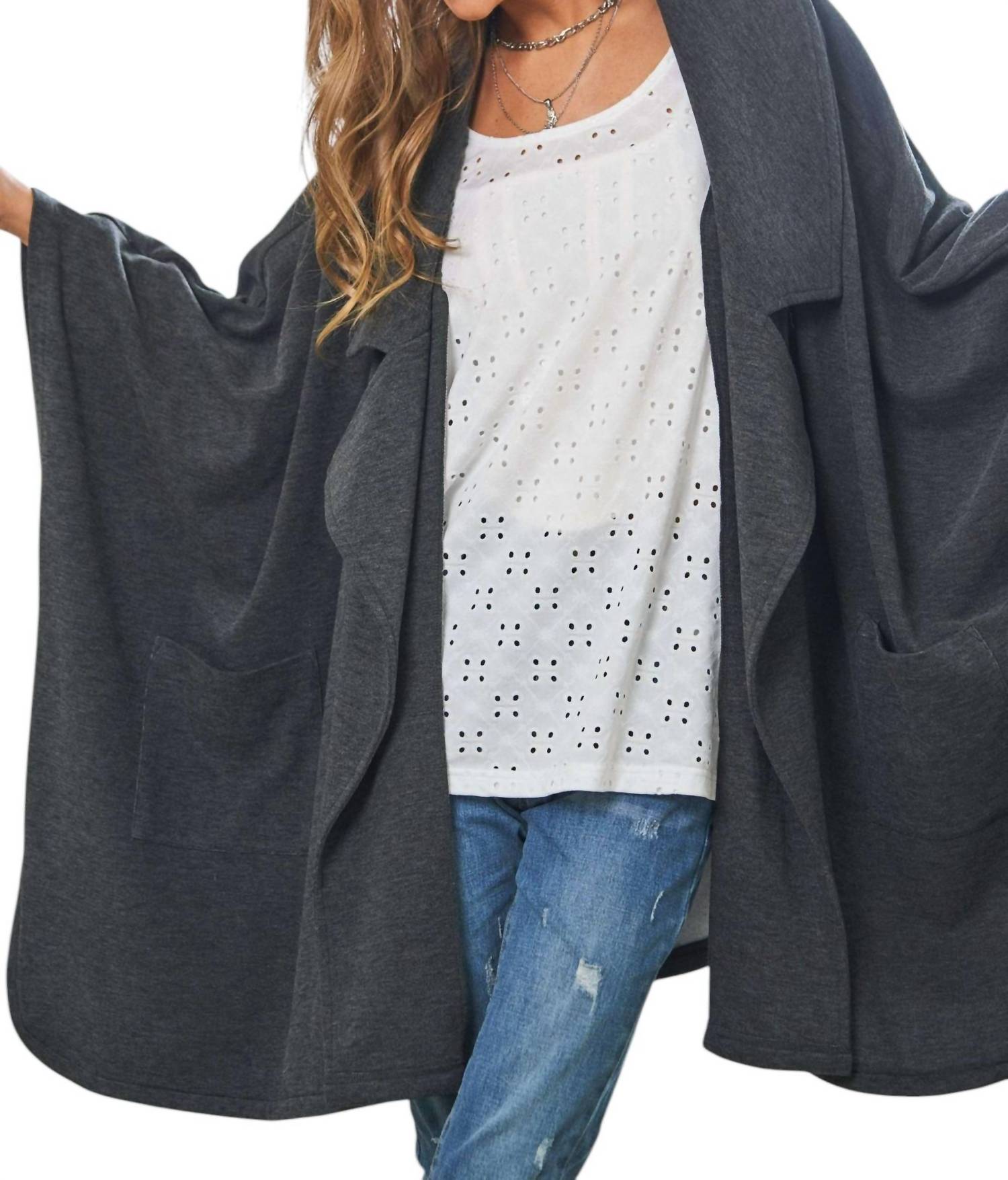 Davi & Dani - That's Not All Open Front Jacket