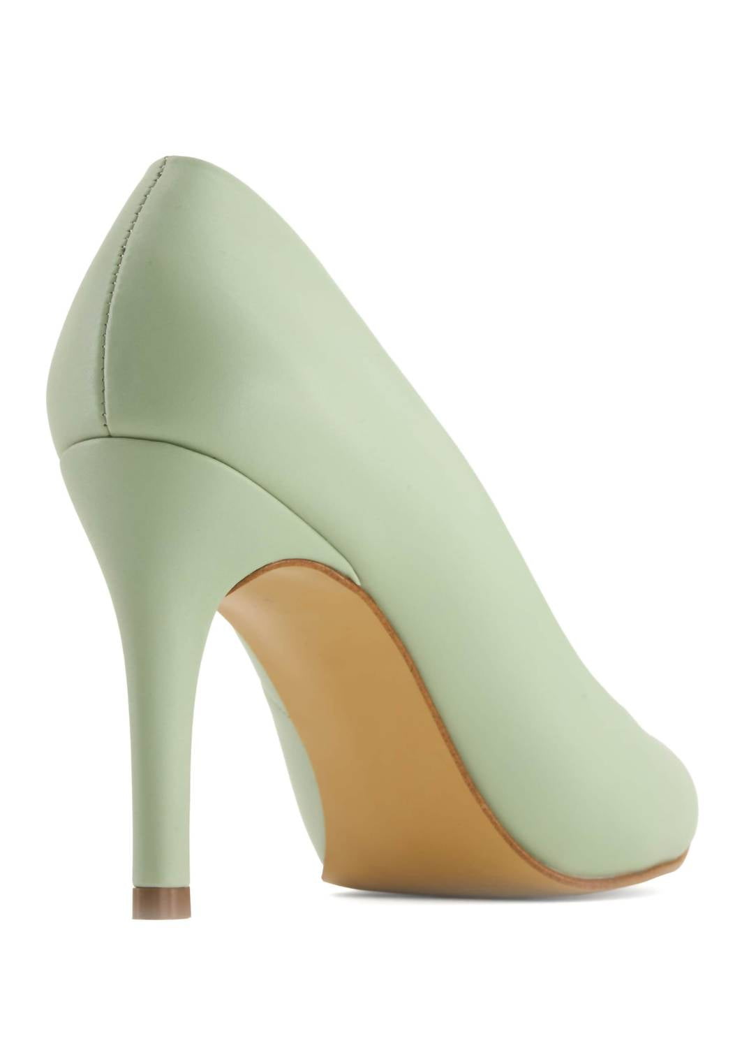 Andrea Women's Pointed Toe Pump in green - women's heels - detail view