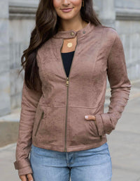 Grace & Lace - Leather Like Cafe Racer Jacket