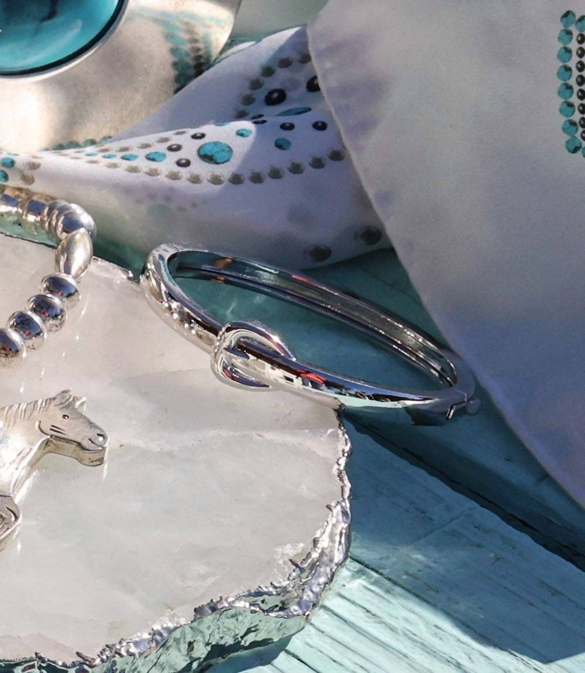 Native Gem - Women's Hipster Belt Buckle Bangle Bracelet
