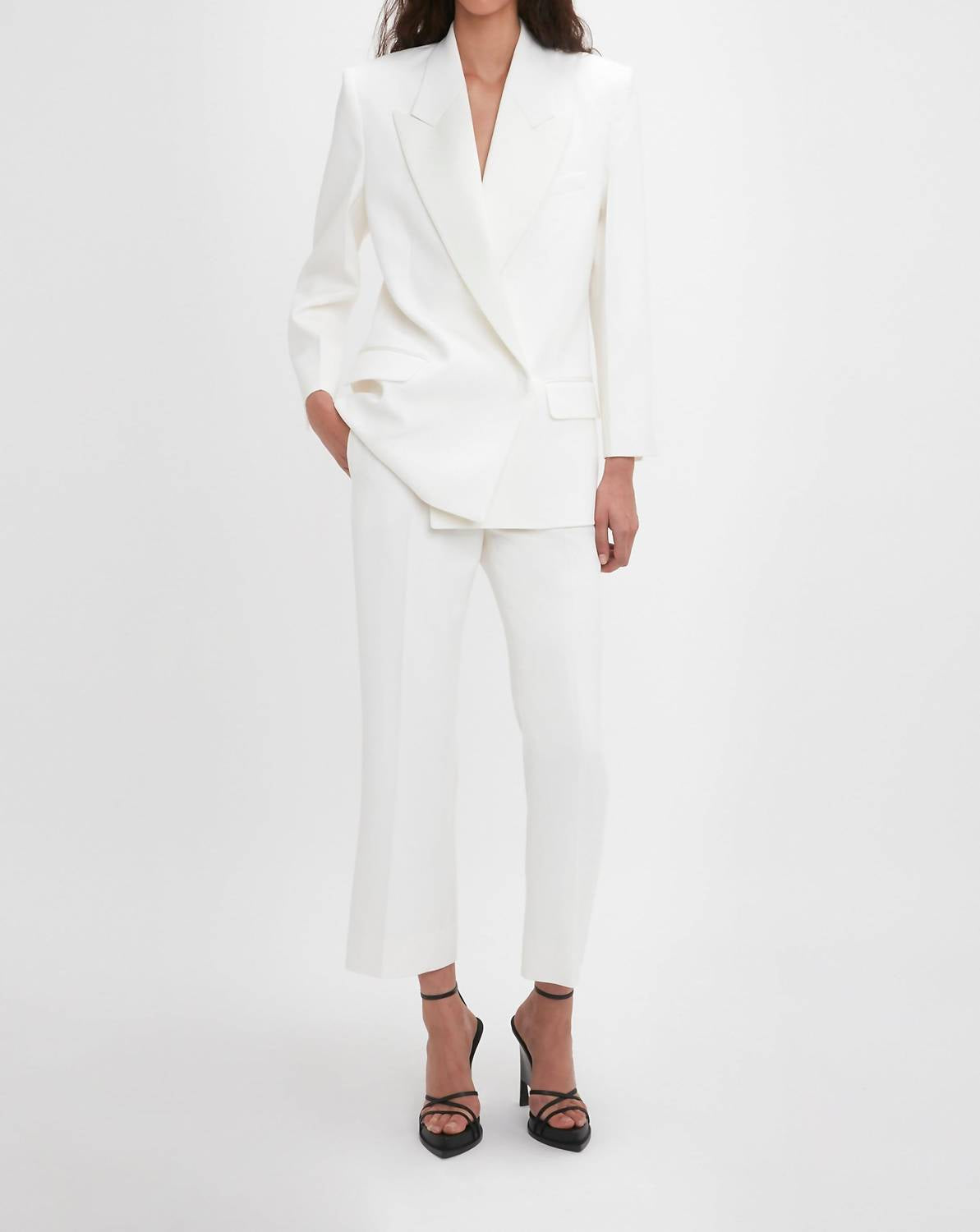 Victoria Beckham - Grain Depoudre Blend Trousers