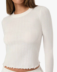 We Wore What - Long Sleeve Pointelle Pajama Top