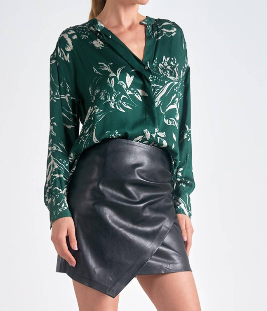 Elan - Long Sleeve Button Down Blouse