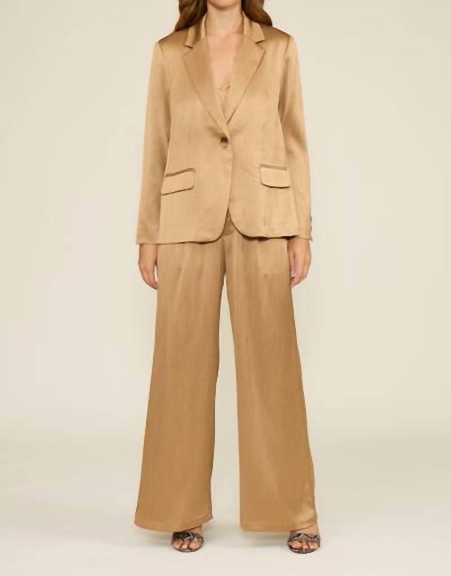 Lucy Paris - Robbie Textured Satin Pants