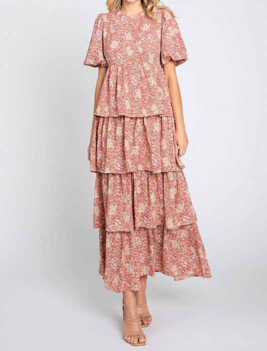 Entro - Floral Tiered Maxi Dress