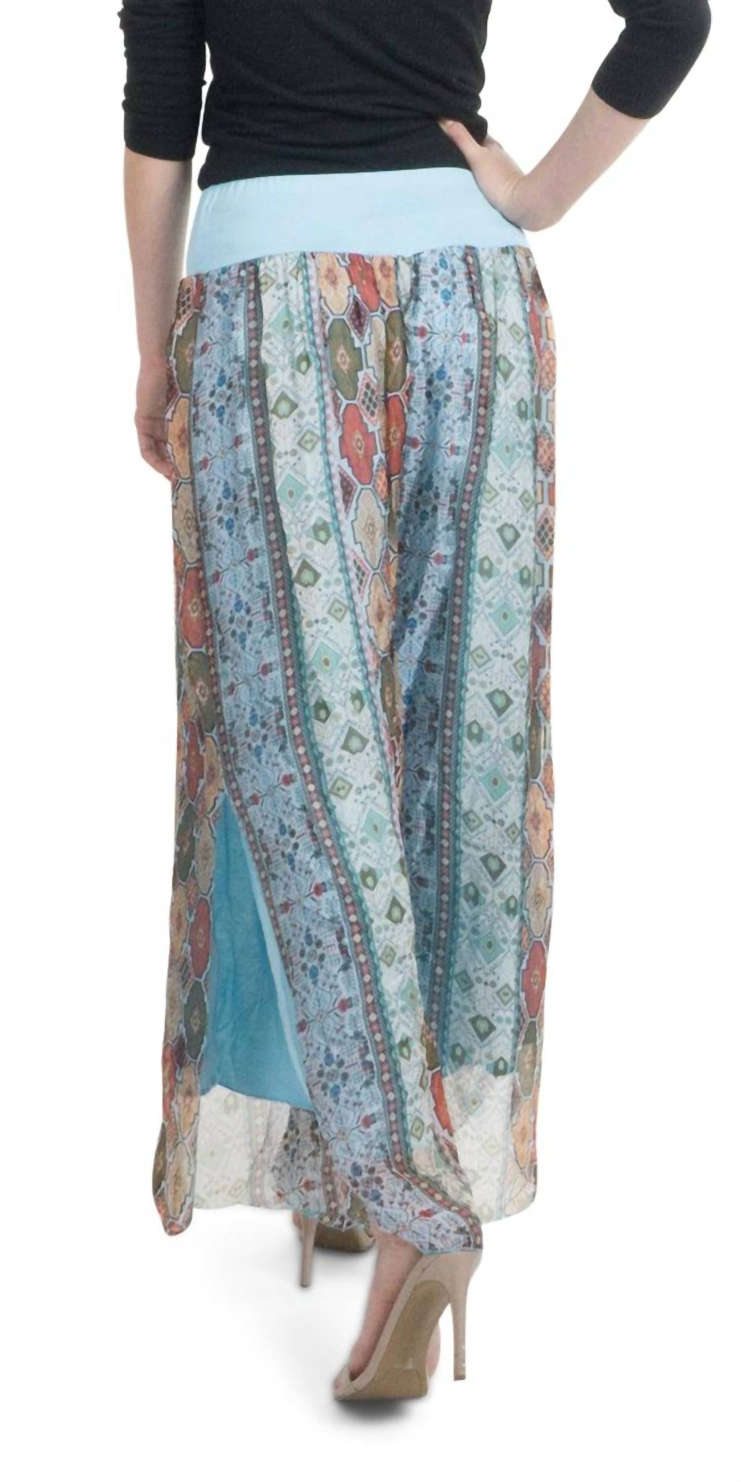 Gigi Moda - Jasmin Geometric Flower Slit Pant