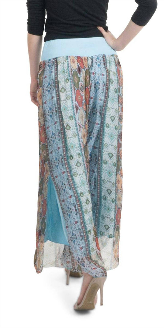 Gigi Moda - Jasmin Geometric Flower Slit Pant