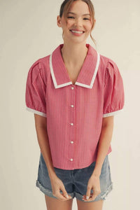 Jodifl - Stripe Button Blouse