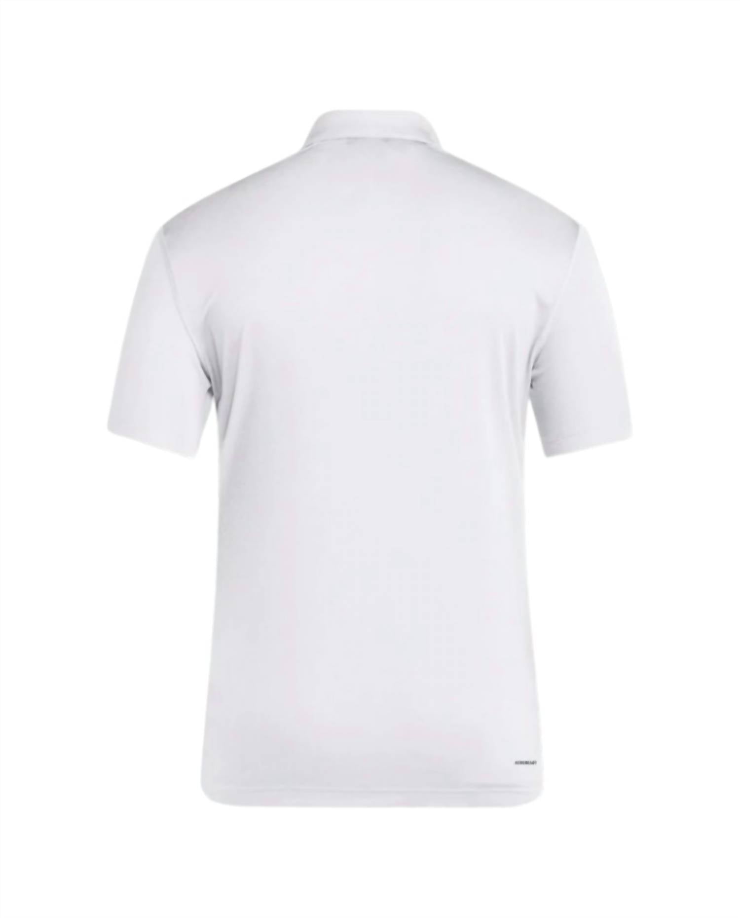 adidas Men's Texas Tech Locker Room Sideline Polo in white - men's shirt - detail view