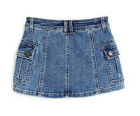 Tractr - Girl's Cargo Denim Skirt
