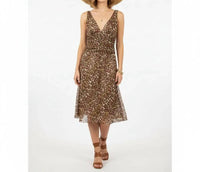Trina Turk - Animal Print Silk Sleeveless Midi Dress