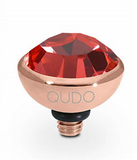 Qudo Women's Bottone 10mm Jewelry Topper in padparadscha rose gold - women's jewelry