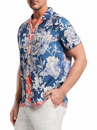 Robert Graham Men’s Floral Button-down Shirt in blue - men's shirt - detail view