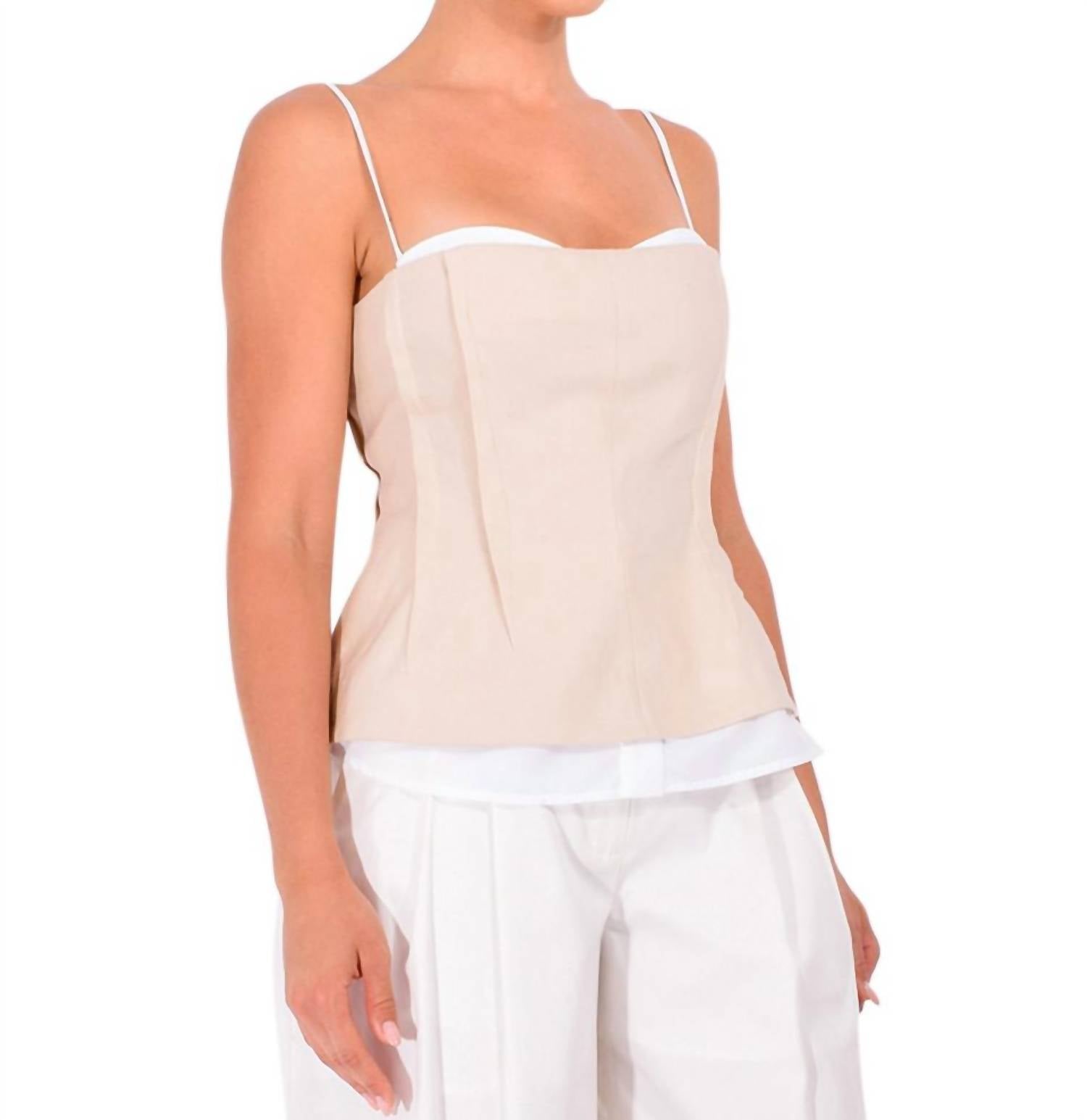Jonathan Simkhai - Cayden Linen Bustier Top