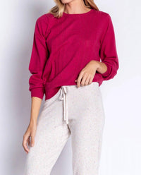 Pj Salvage - Pretty In Pointelle Long Sleeve Lounge Sweater Top