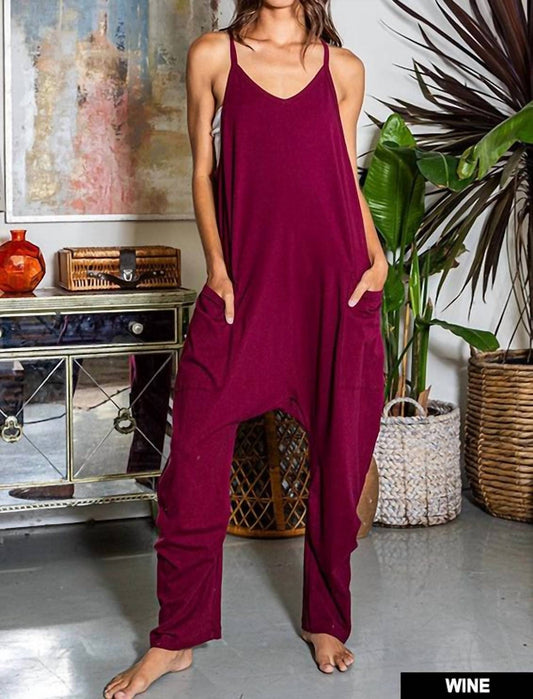 Bucketlist - V-neck Jersey Jumpsuit