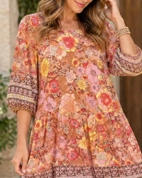 Umgee - Golden Hour Floral Boho Dress