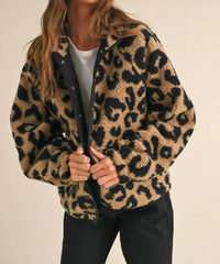 Miou Muse - Sherpa Leopard Jacket