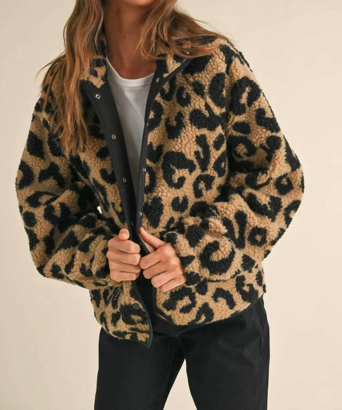 Miou Muse - Sherpa Leopard Jacket
