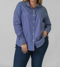 Jill Mcgowan - Joan Easy Cut Bright End On End Cotton Shirt - Plus
