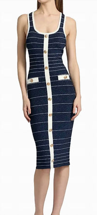 Milly - Mari Stripe Midi Dress