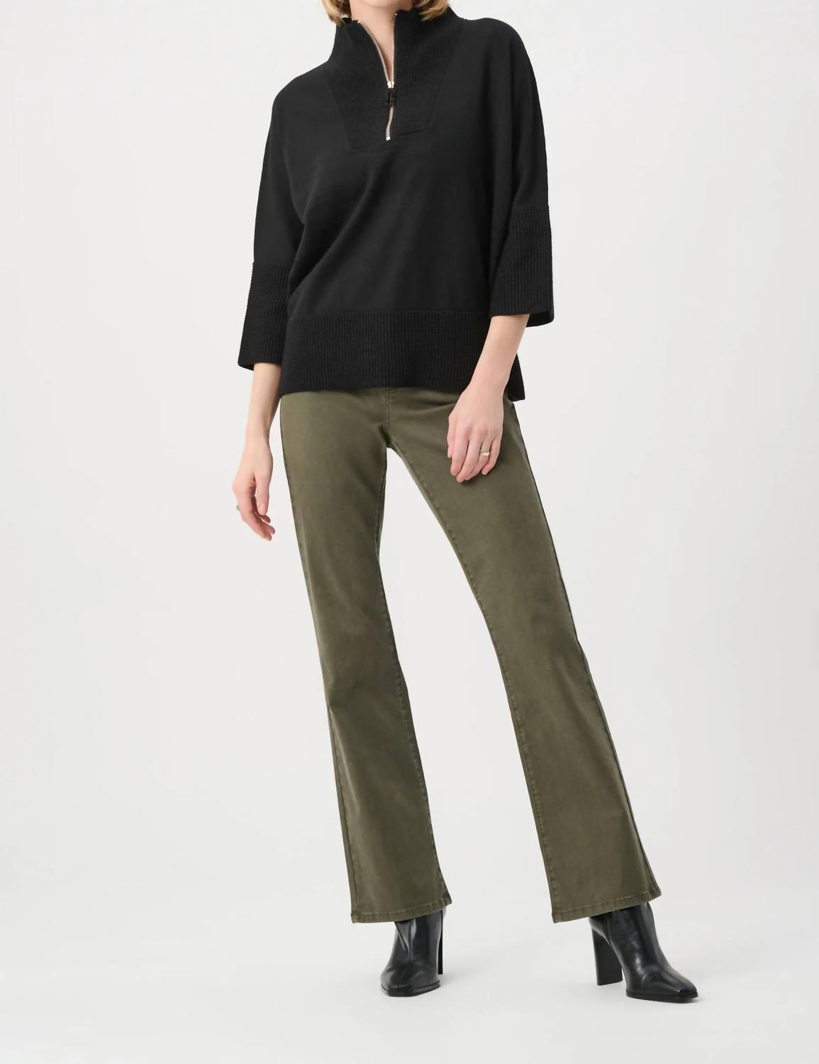 Joseph Ribkoff - Brushed Viscose And Nylon Funnel-neck Sweater