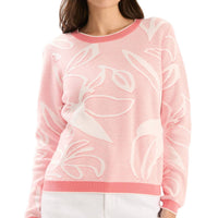 Tyler Boe Conner Long Sleeve Sweater in coral - women's sweater - alternate view
