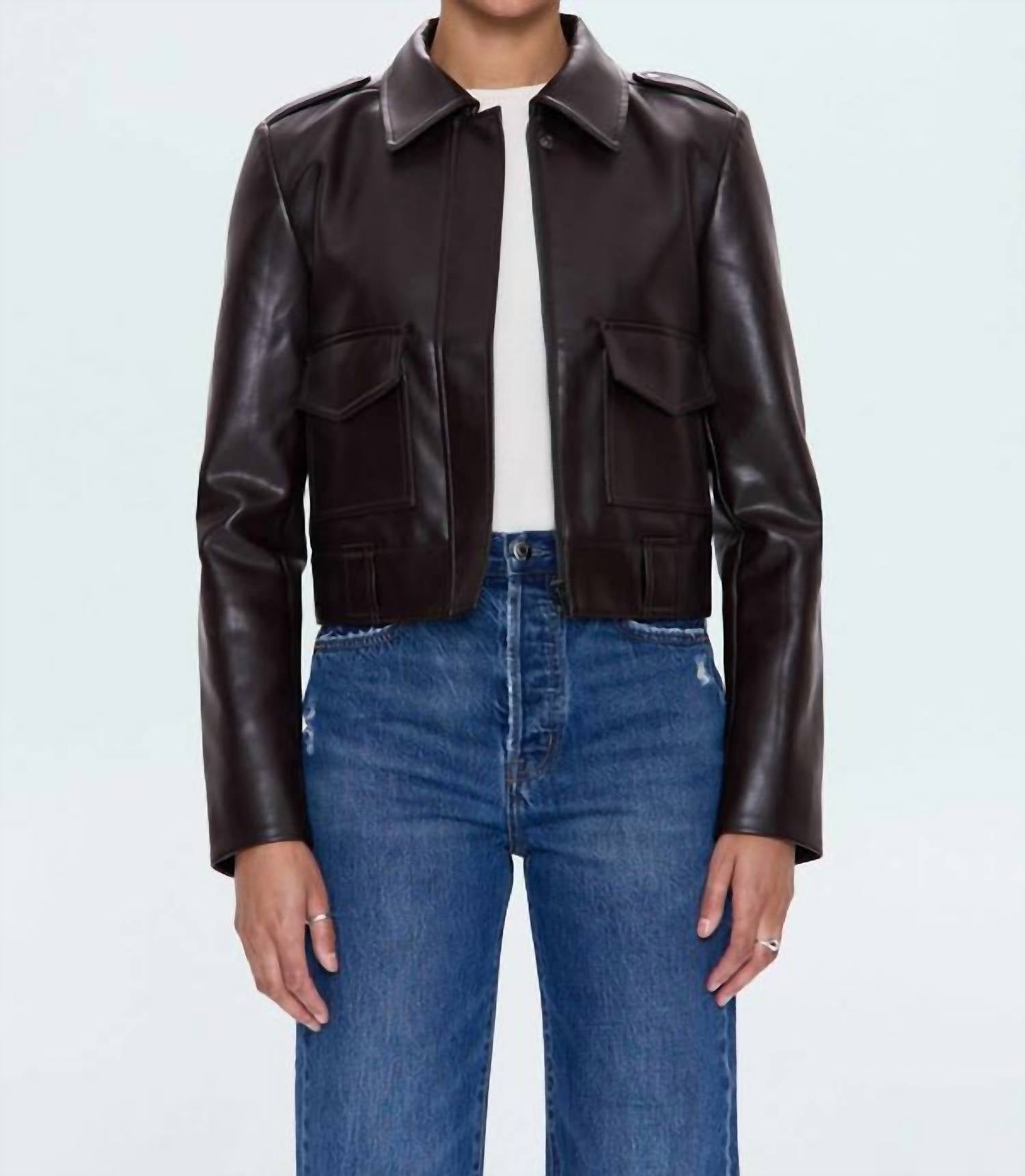 PISTOLA Bex Shrunken Jacket in french roast - women's jacket
