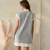 Bucketlist - Zip-up Textured Mini Dress