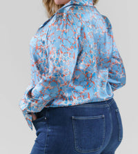 Catherine Gee - Daria French Cuff Silk Blouse - Plus