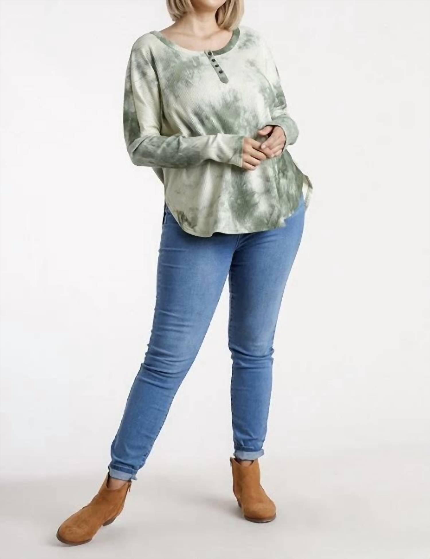 Umgee - Tie Dye Ribbed Top