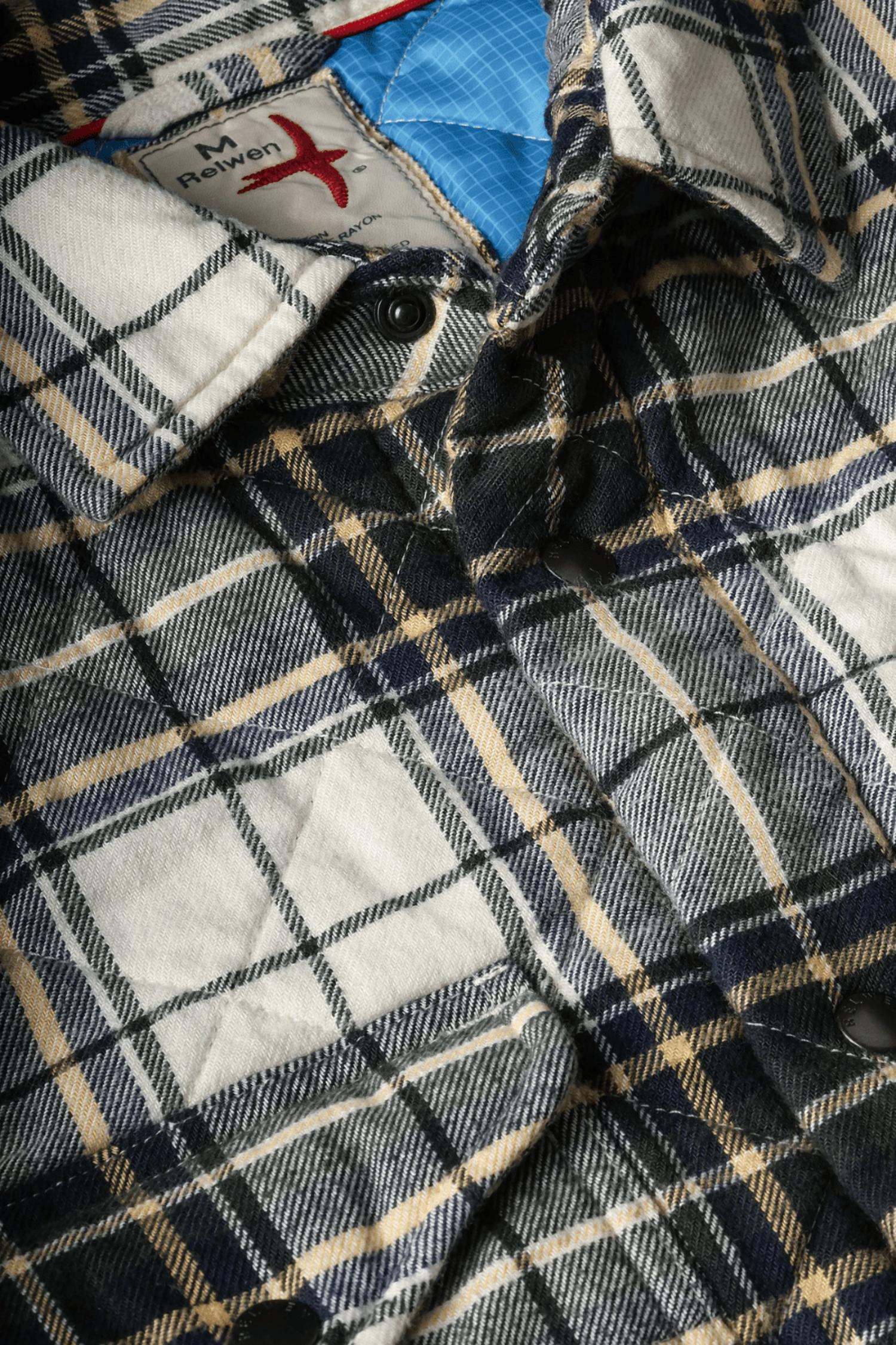 Relwen - Quilted Flannel Shirt Jacket