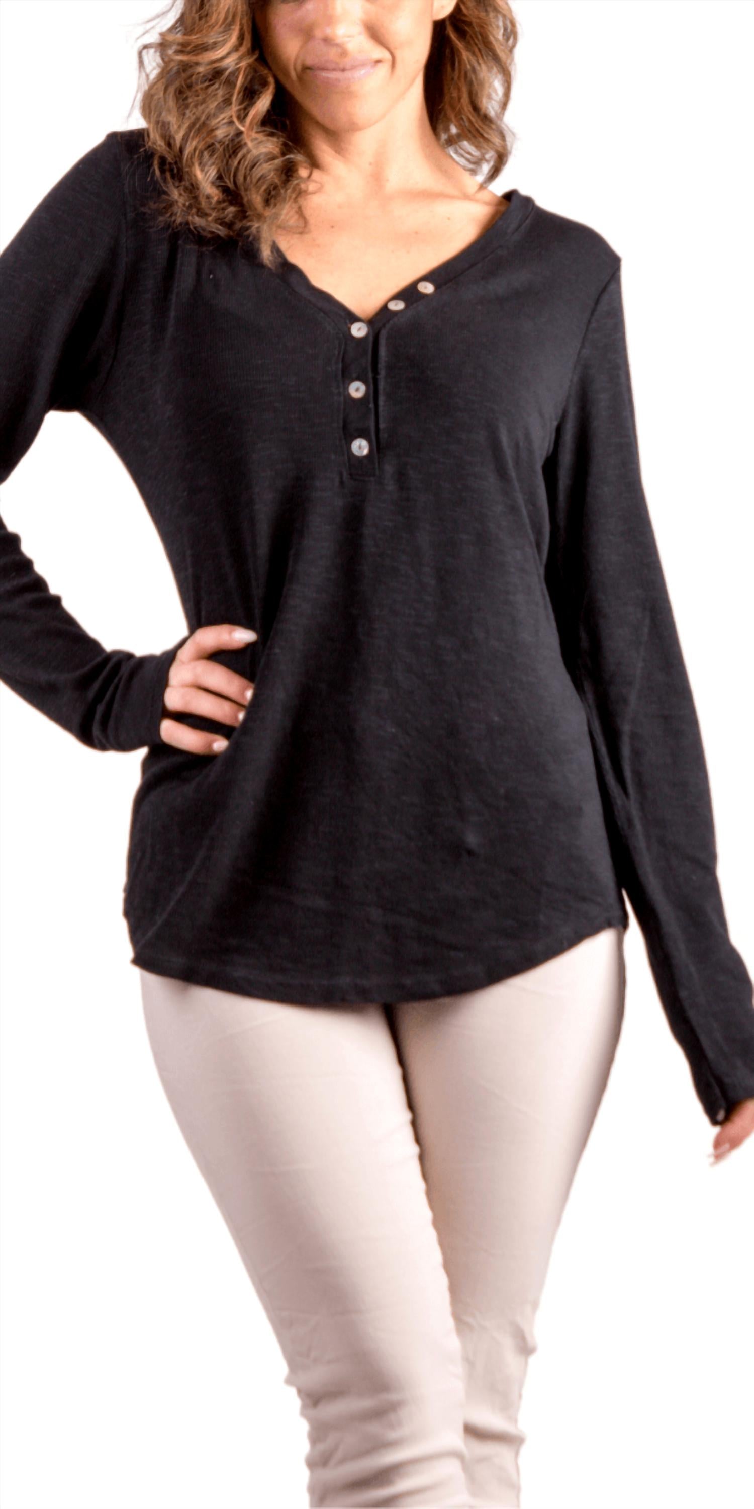 Gigi Moda - Iseppa Henley Long Sleeve Shirt