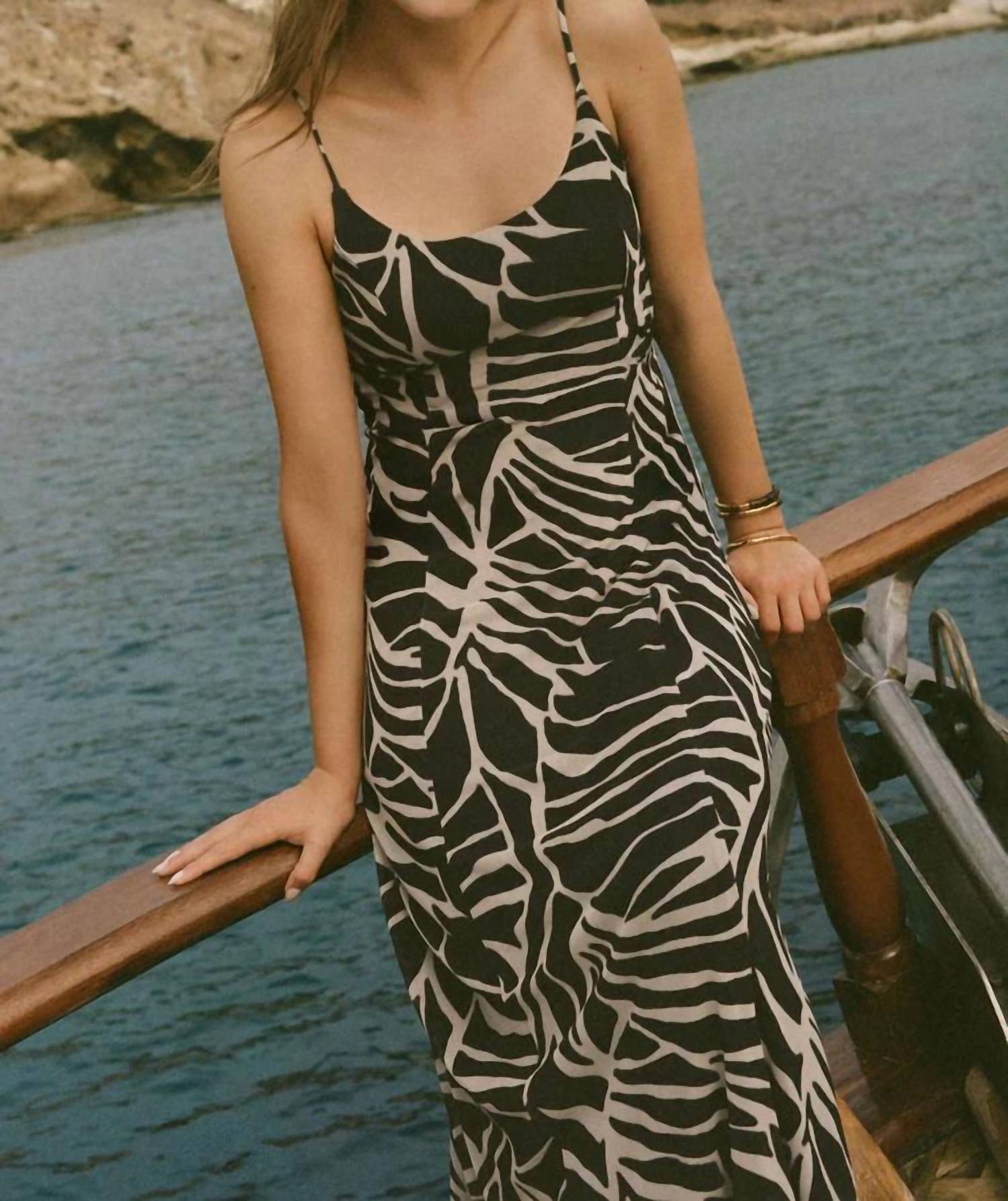 Z Supply - Charisma Palm Mesh Maxi Dress