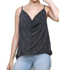 Umgee - Lurex Cowl Neck Tank Top