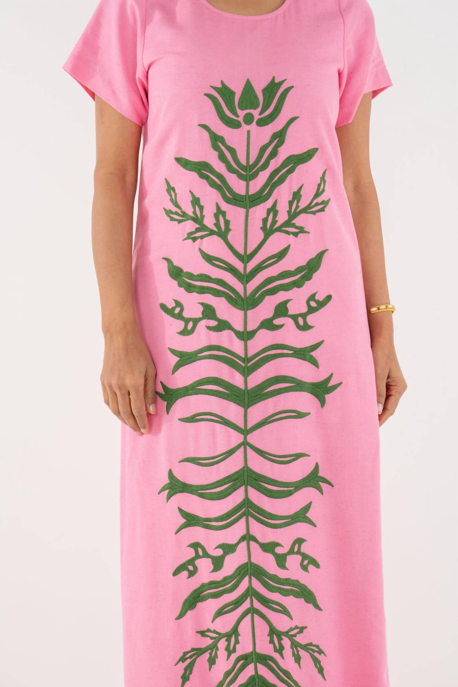 Emily McCarthy Cornelia Dress in rose 1 - women's dress - detail view