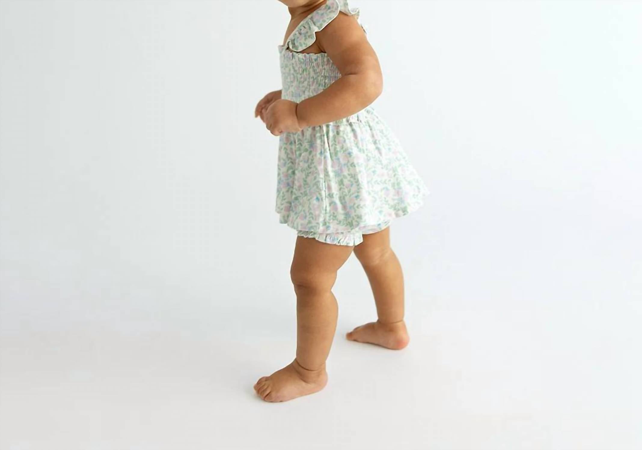 Posh Peanut - Girls Smocked Babydoll Bummie 2 Piece Set