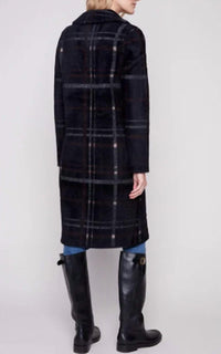 Charlie B - Long Plaid Knit Coatigan