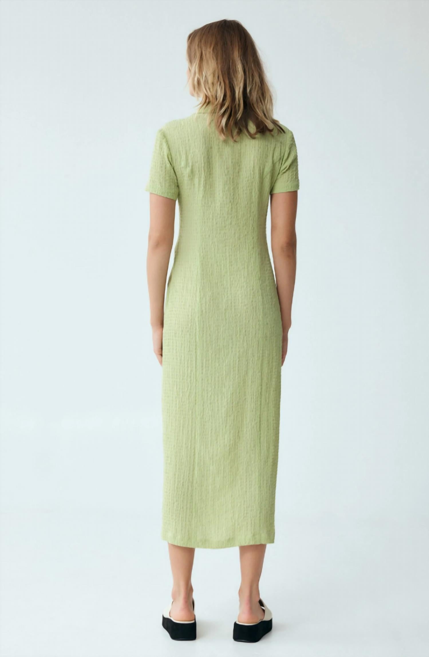 Third Form - Waffle Midi Shirt Midi Dress