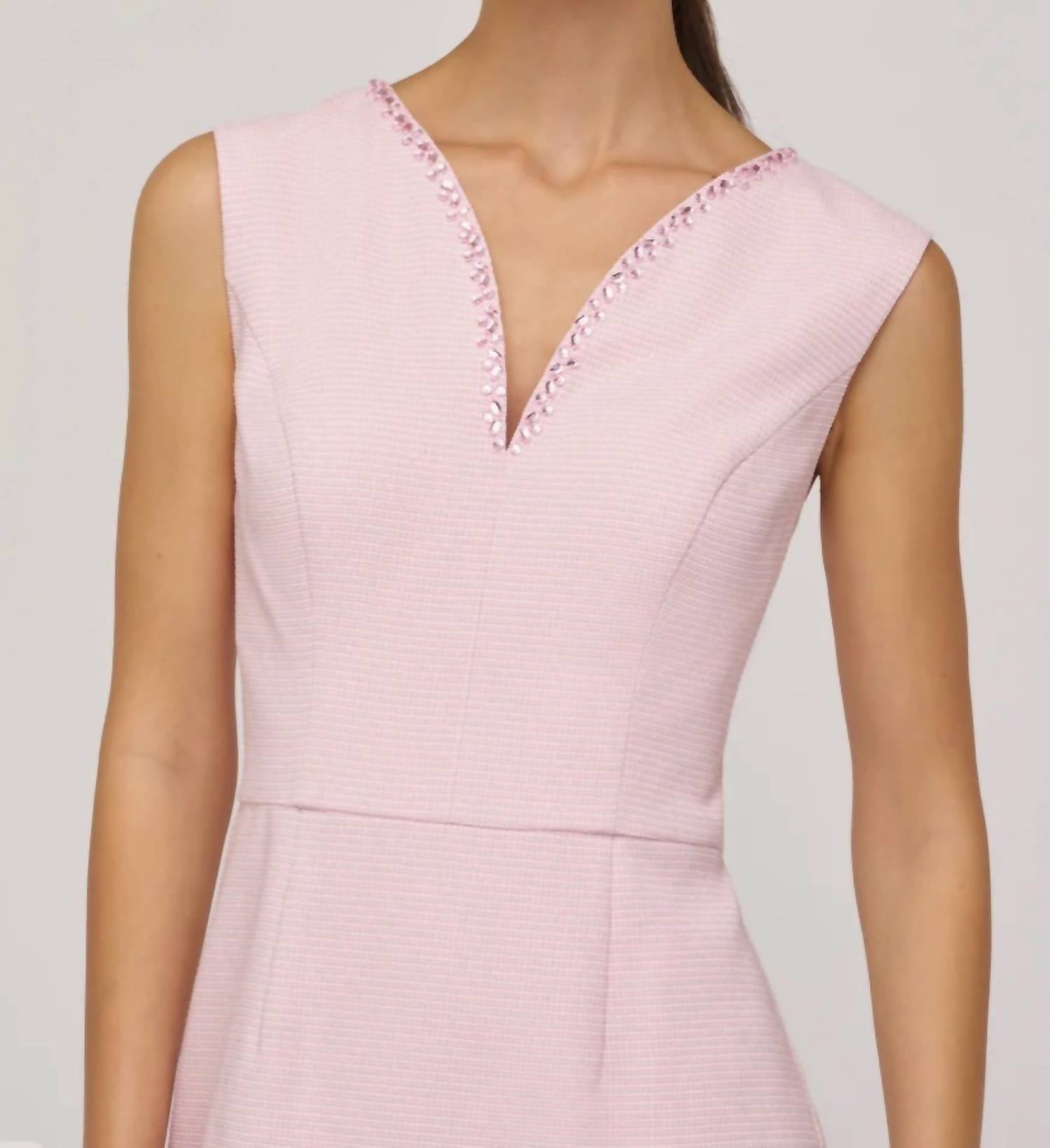 Kay Unger Elliana Midi Dress in light lilac - women's dress - alternate view