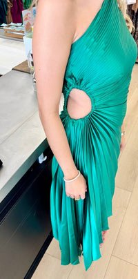 One and Only Collective Tiffy Midi Dress in kelly green - women's dress - alternate view