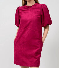 Uncle Frank - Puff Sleeve Suede Mini Dress