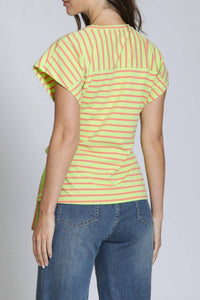 Apny - Cinched Waist Tee Top