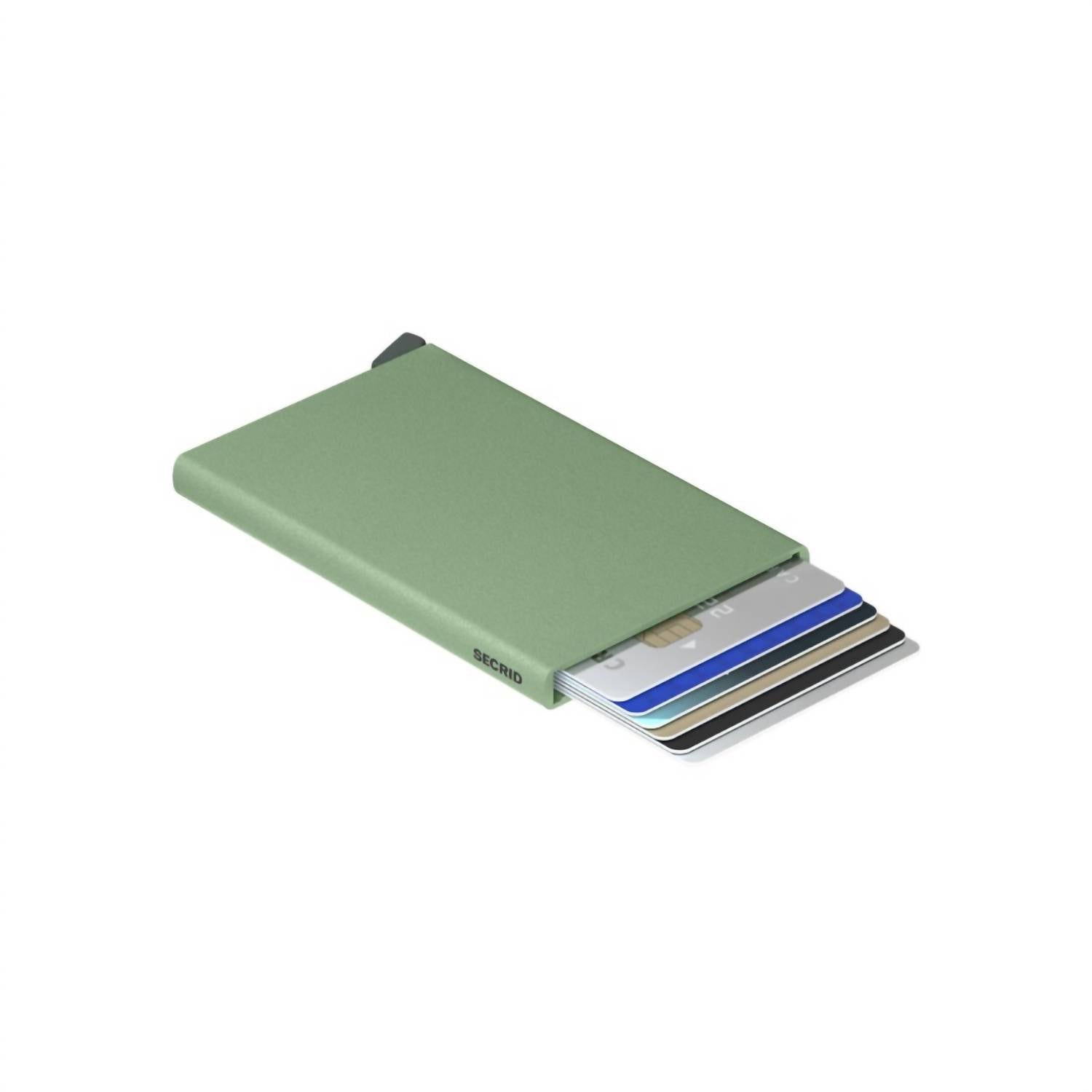 Secrid Men's Rfid Protected Card Holder in powder pistachio - men's accessory - detail view