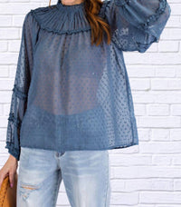 Easel - Dawn Chiffon Blouse