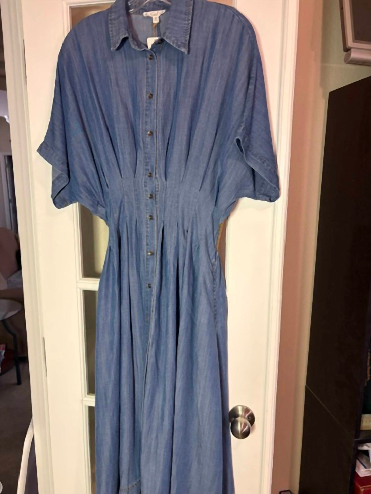 Easel - STRETCHY DENIM DRESS