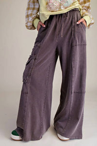 Easel - Fawn Wide Leg Drawstring Pant