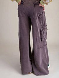 Easel - Fawn Wide Leg Drawstring Pant