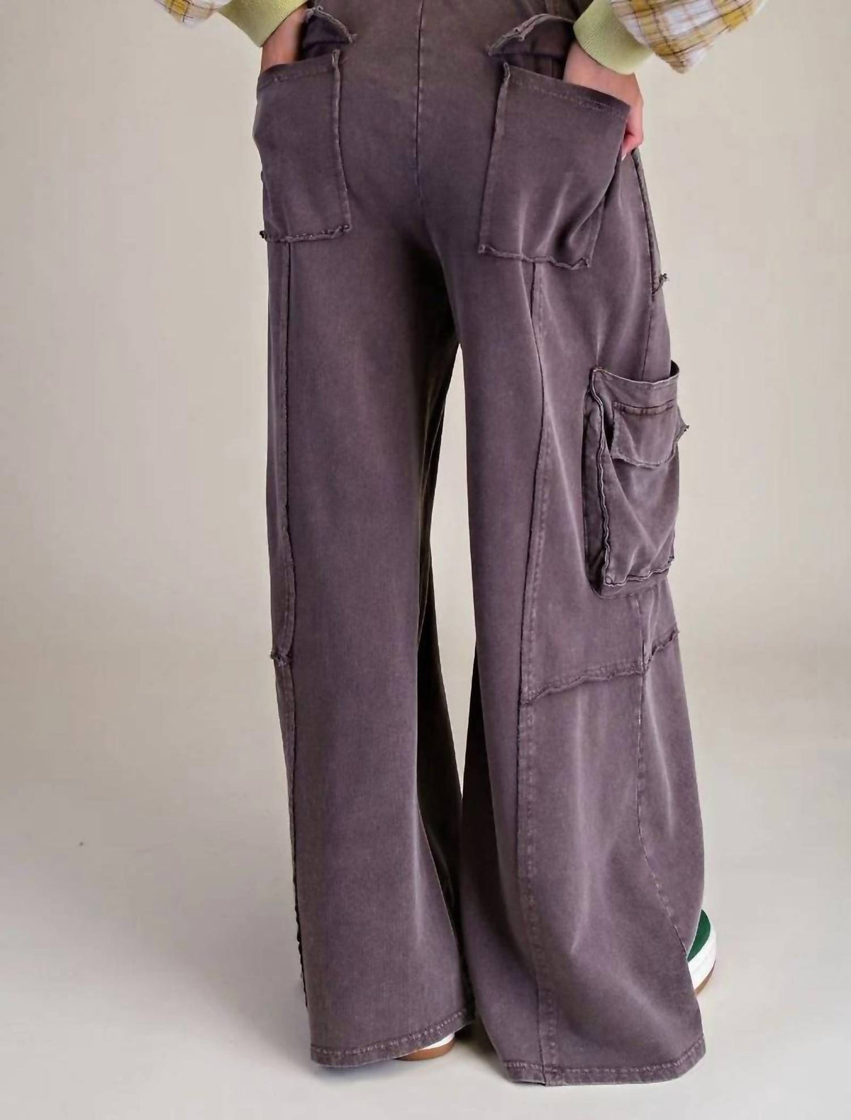 Easel - Fawn Wide Leg Drawstring Pant